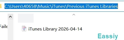 copy the iTunes Library file