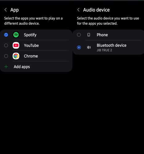 select paired external devices | Keep Spotify Playing in the Background