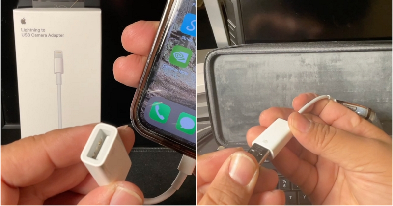 plug USB keyboard | Unlock iPhone with Broken Screen