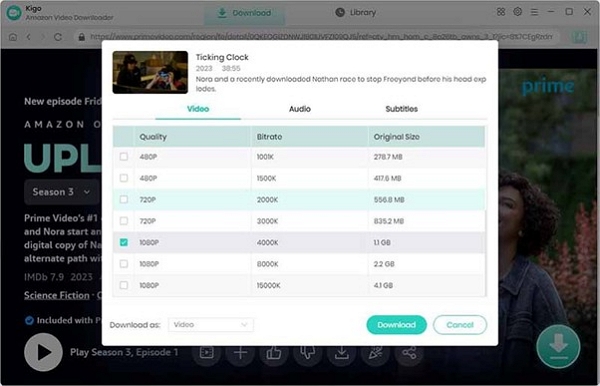 customize your video | kigo amazon prime video downloader