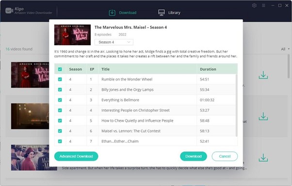 multiple episodes | kigo amazon prime video downloader