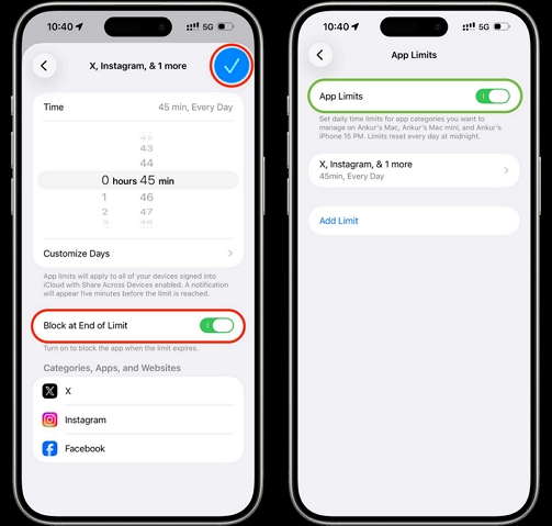 tap checkmark | Lock Screen on iPhone from Touch