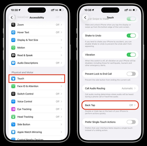 restart iPhone with back taps | Lock Screen on iPhone from Touch
