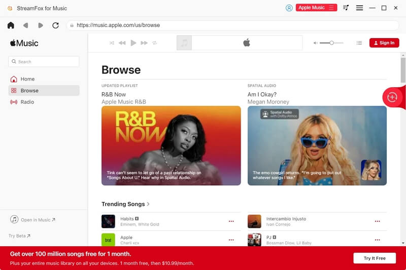 sign in Apple Music | M4A vs MP3