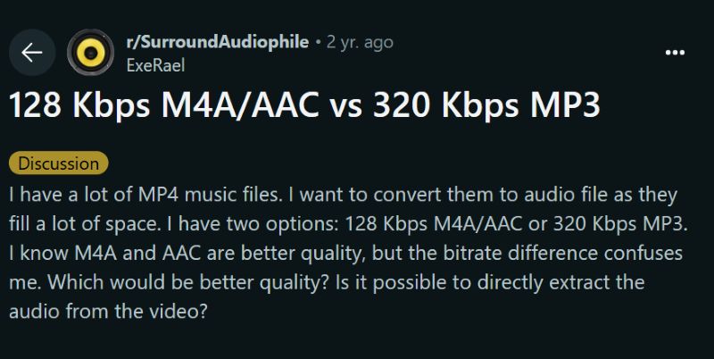 sound quality | M4A vs MP3