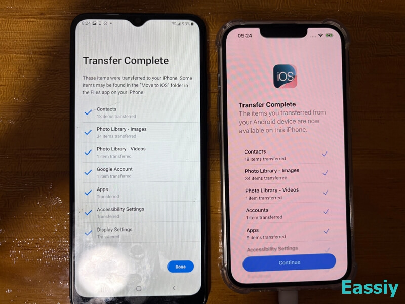 the loading bar on the iPhone finishes