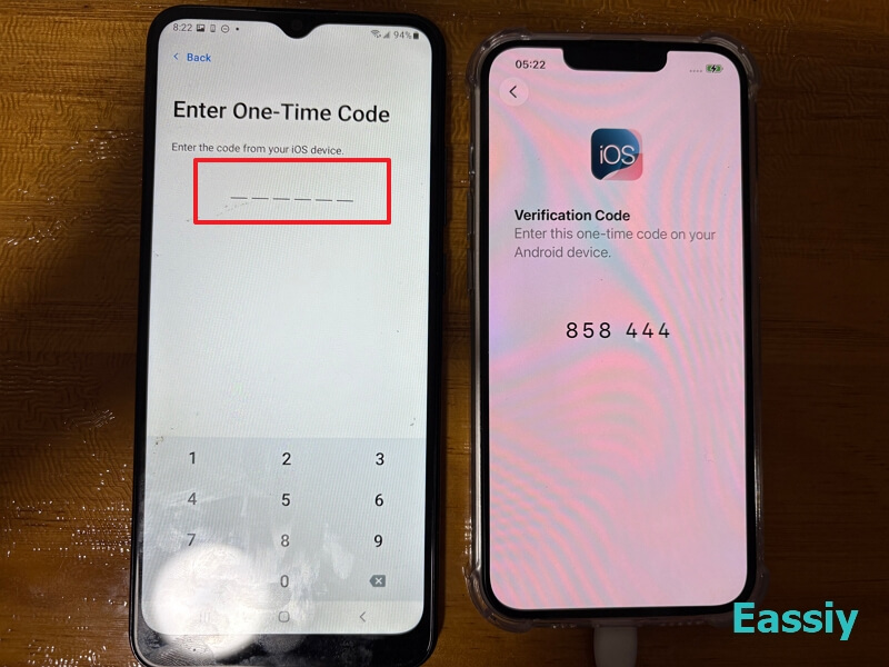 Enter that exact code into your Android phone