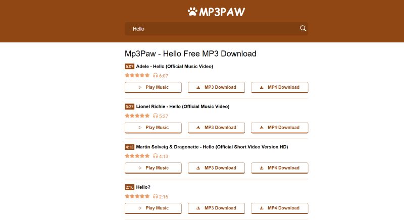 head to mp3paw site | MP3Paw
