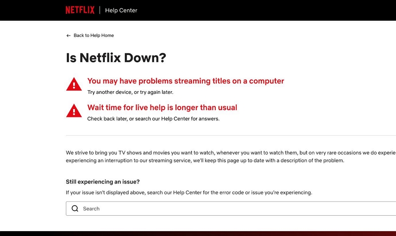 suffer server outages | netflix not working