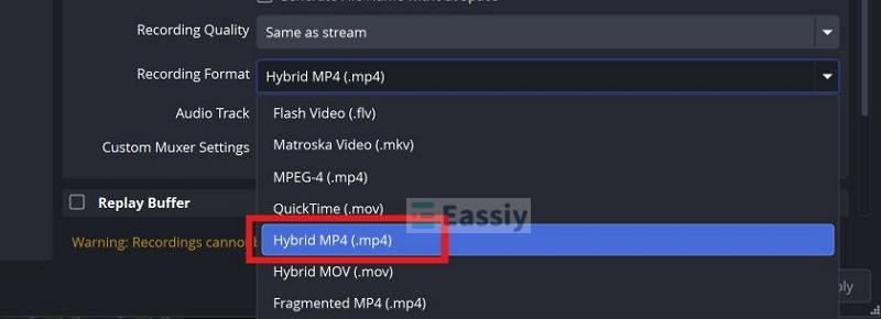 Hybrid MP4 | Where Does OBS Save Recordings