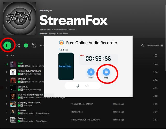 hit Start Recording | Download Music from Spotify to Computer