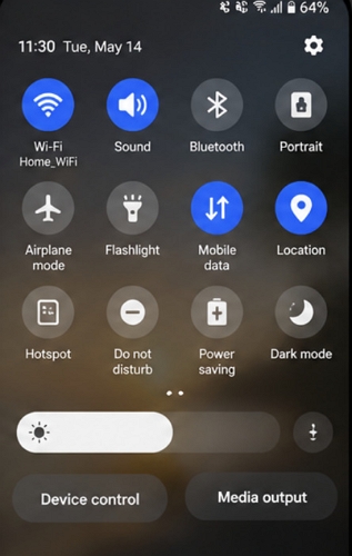 open Quick Settings