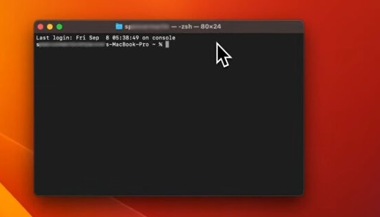 open Terminal | Unlock Mac with iPhone