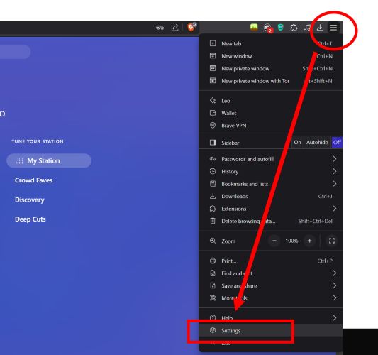 Select Settings | Pandora Not Working
