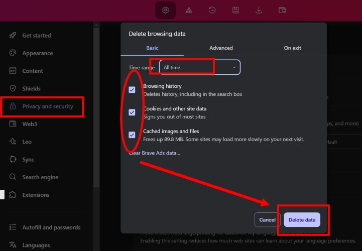 Select Delete Data | Pandora Not Working