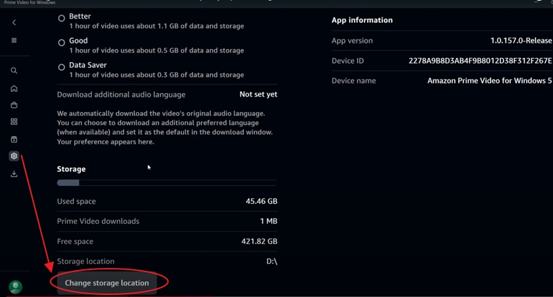 see the current location | transfer prime video to usb