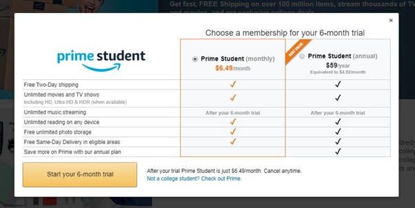 exciting discount | amazon prime student discount