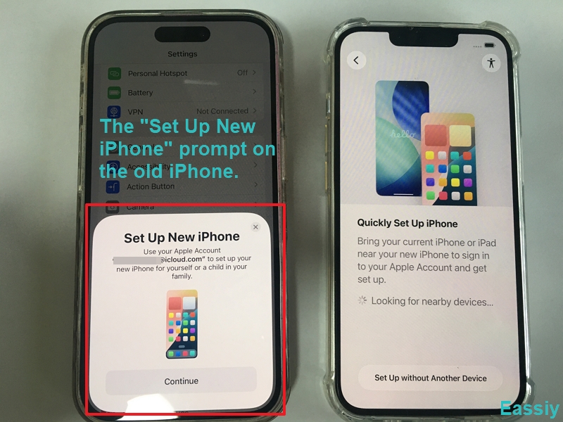 missing the Set Up New iPhone prompt on your old iPhone