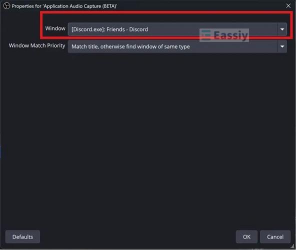 select Discord exe | Record Discord Audio