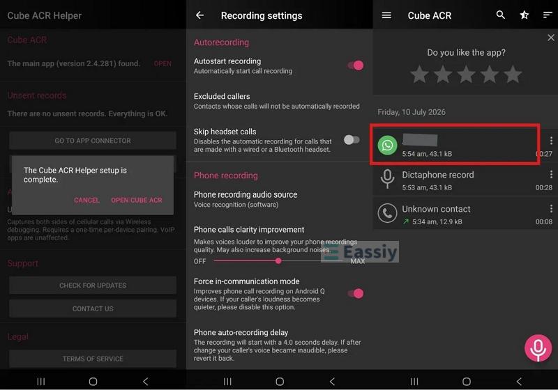 export recordings | Record a Call in Android Without App