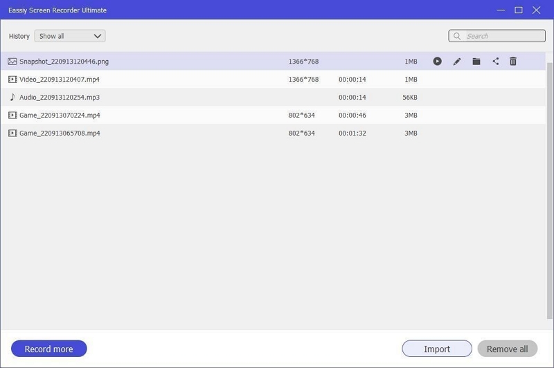 Recording History | best screen recorder for netflix