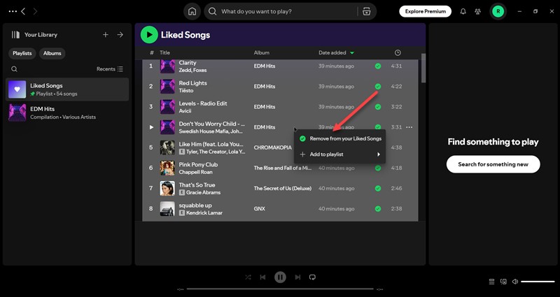 hit Delete | Remove All Liked Songs Spotify