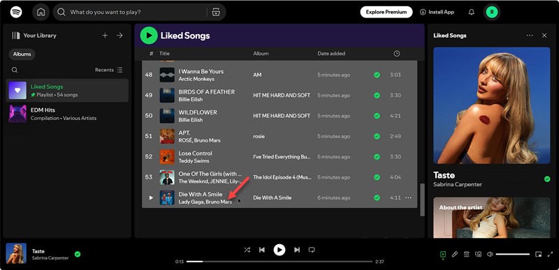 hold Shift | Remove All Liked Songs Spotify