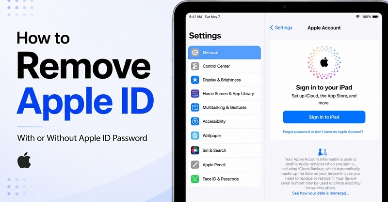 sign out of Apple ID iPad | Remove Apple ID from iPad
