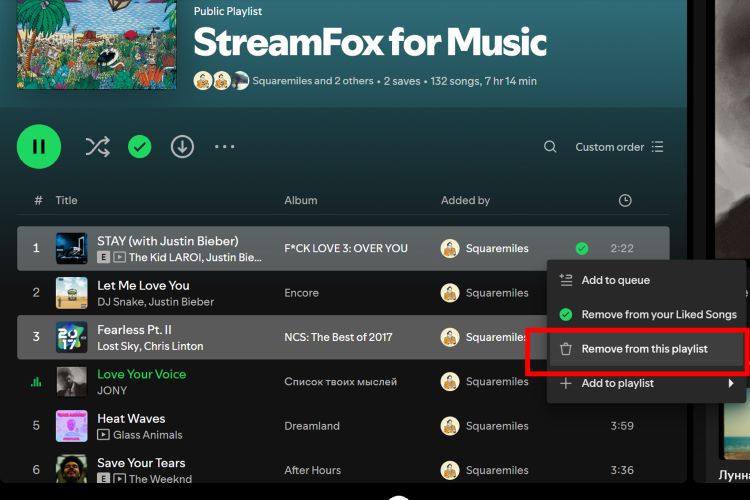 hold Ctrl | Remove Spotify Playlist Limit