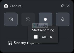 go to Videos | Screen Record on Dell Laptop