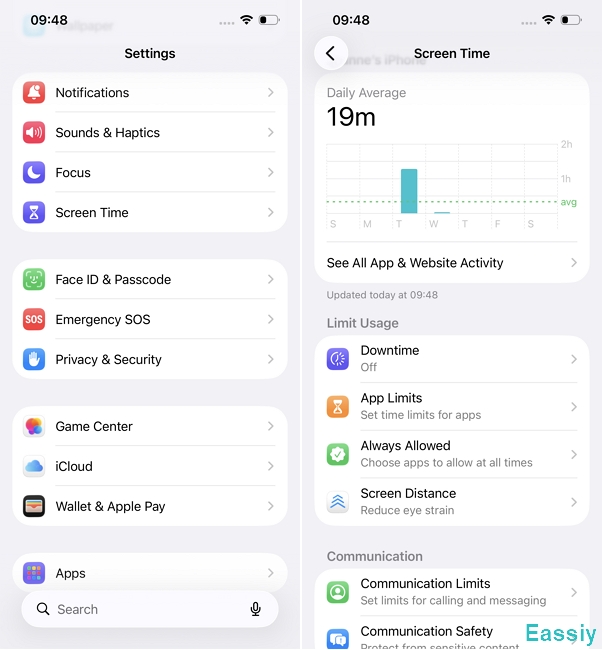 Screen Time History