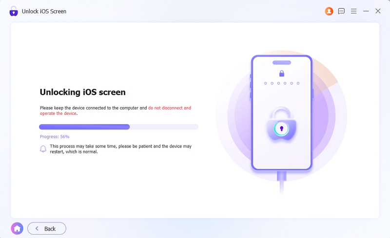 start the unlock process