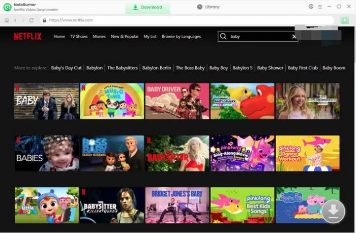 series to be downloaded | noteburner netflix video downloader
