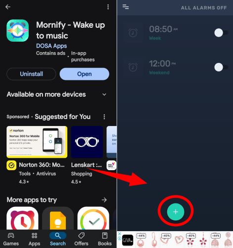 install Mornify | Set Spotify as Alarm