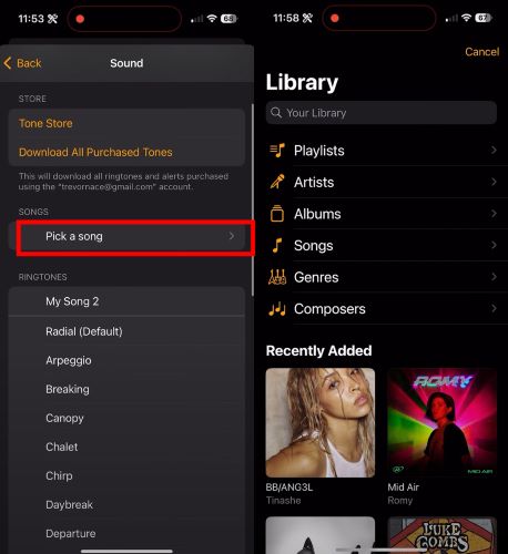 browse Recently Added | Set Spotify as Alarm