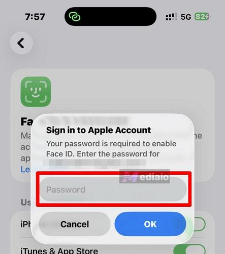 enter Apple ID | Download Apps with Face ID
