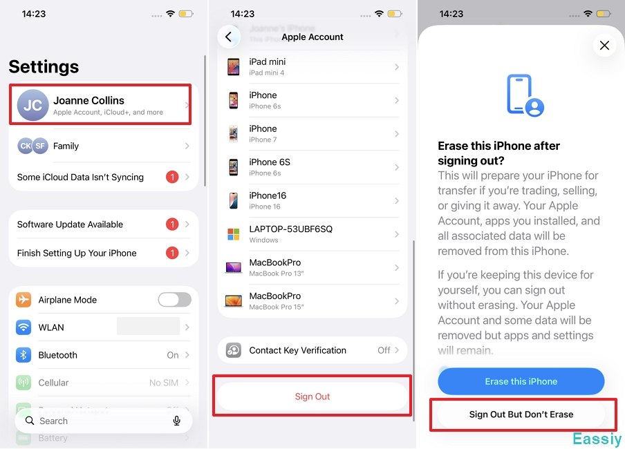 Sign Out and Sign Back Into Your Apple ID