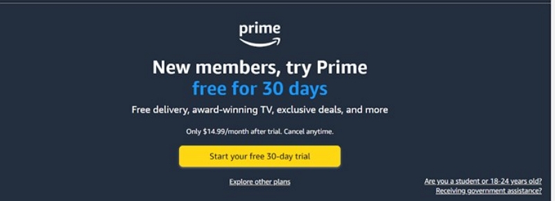 official Amazon Prime site | how to get amazon prime free trial