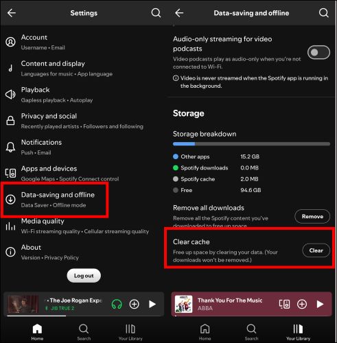 find Clear Cache | Remove Spotify Playlist Limit