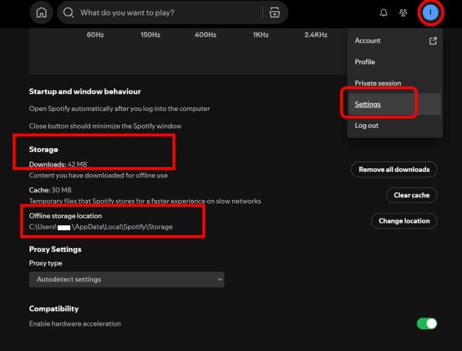 look for Local Storage | Download Music from Spotify to Computer
