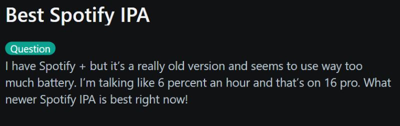drain battery fast | Spotify IPA