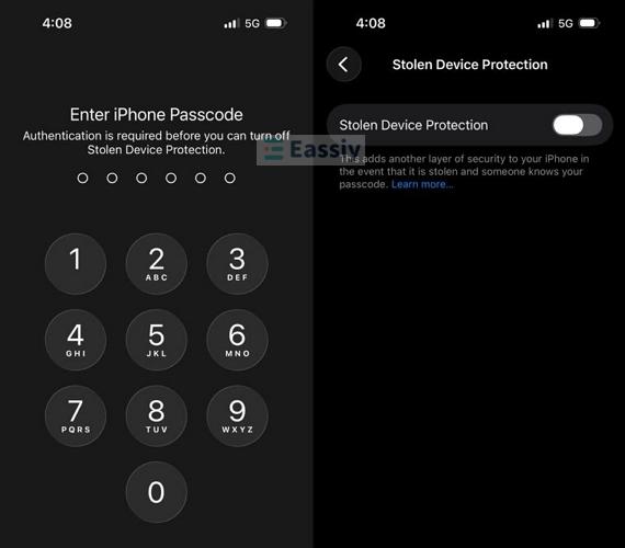 Security Delay works again | Stolen Device Protection Won't Turn Off