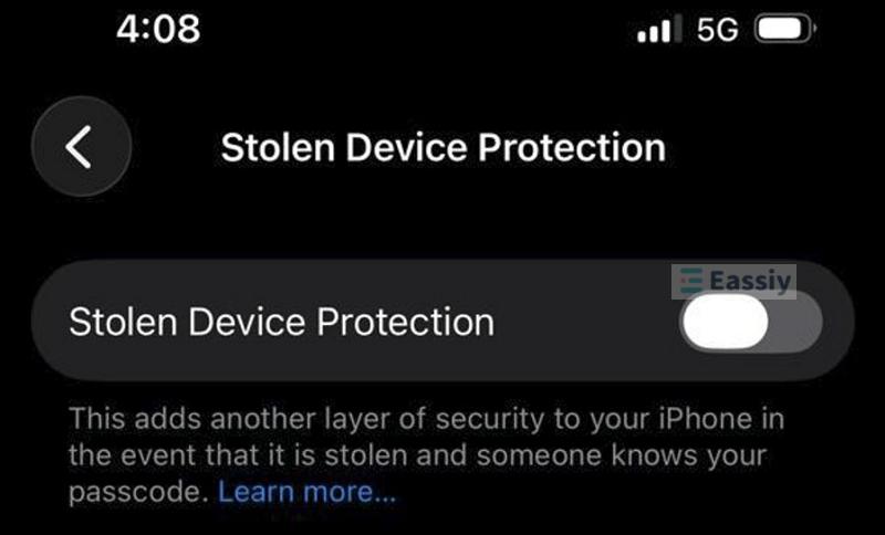 delay time out | Stolen Device Protection Won't Turn Off