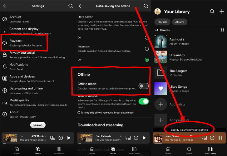switch on Offline Mode | Stop Spotify from Playing Suggested Songs