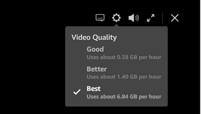 video quality settings | 4k movies on amazon prime