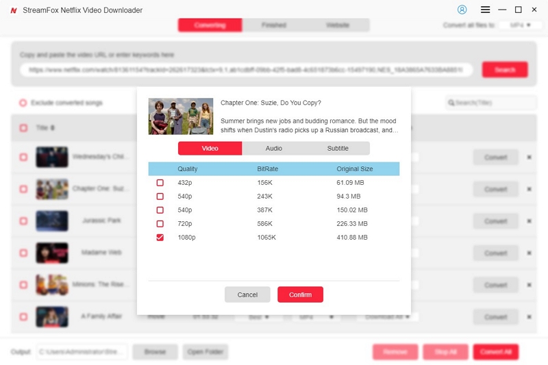 select the language | flixicam Netflix video downloader review