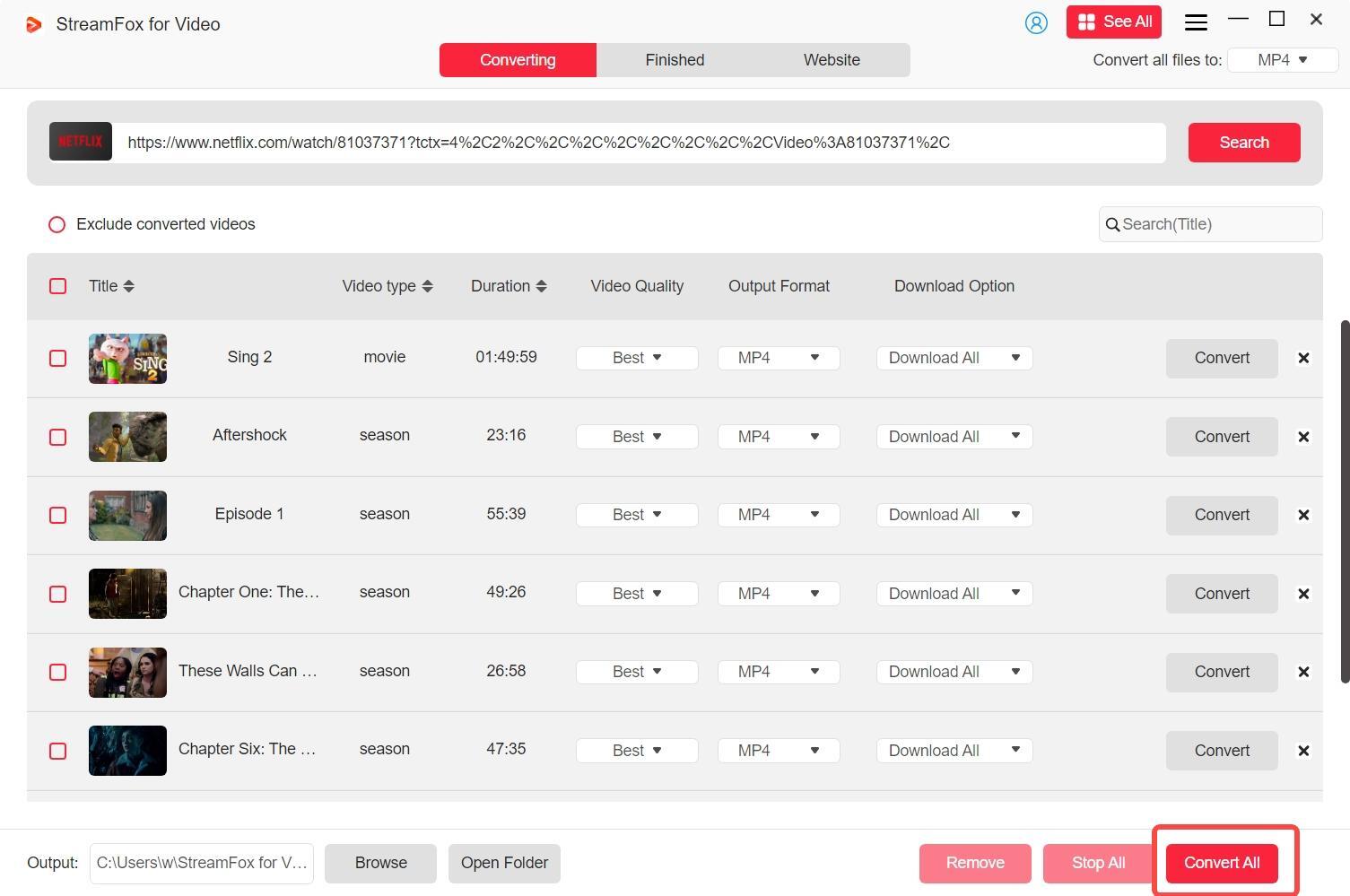 convert all | tunepat netflix video downloader