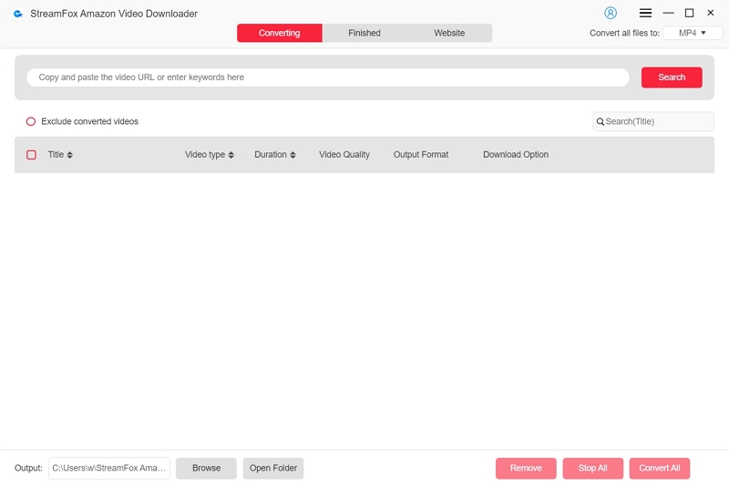 convert to USB in the search box | transfer prime video to usb