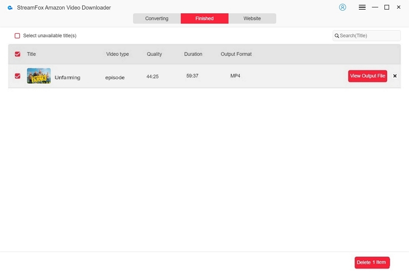 View Output File | transfer prime video to usb