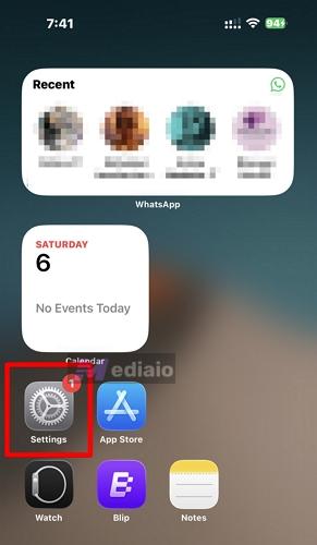 open Settings | Download Apps with Face ID